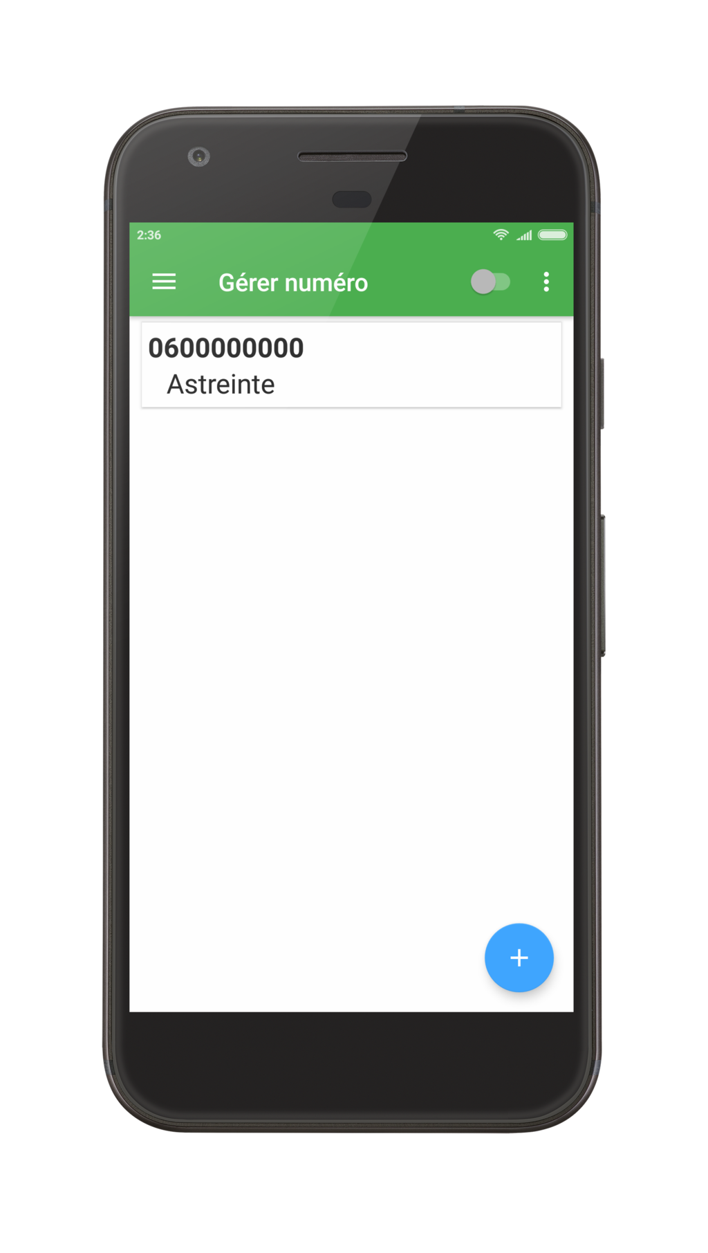 Image application gestion numéro